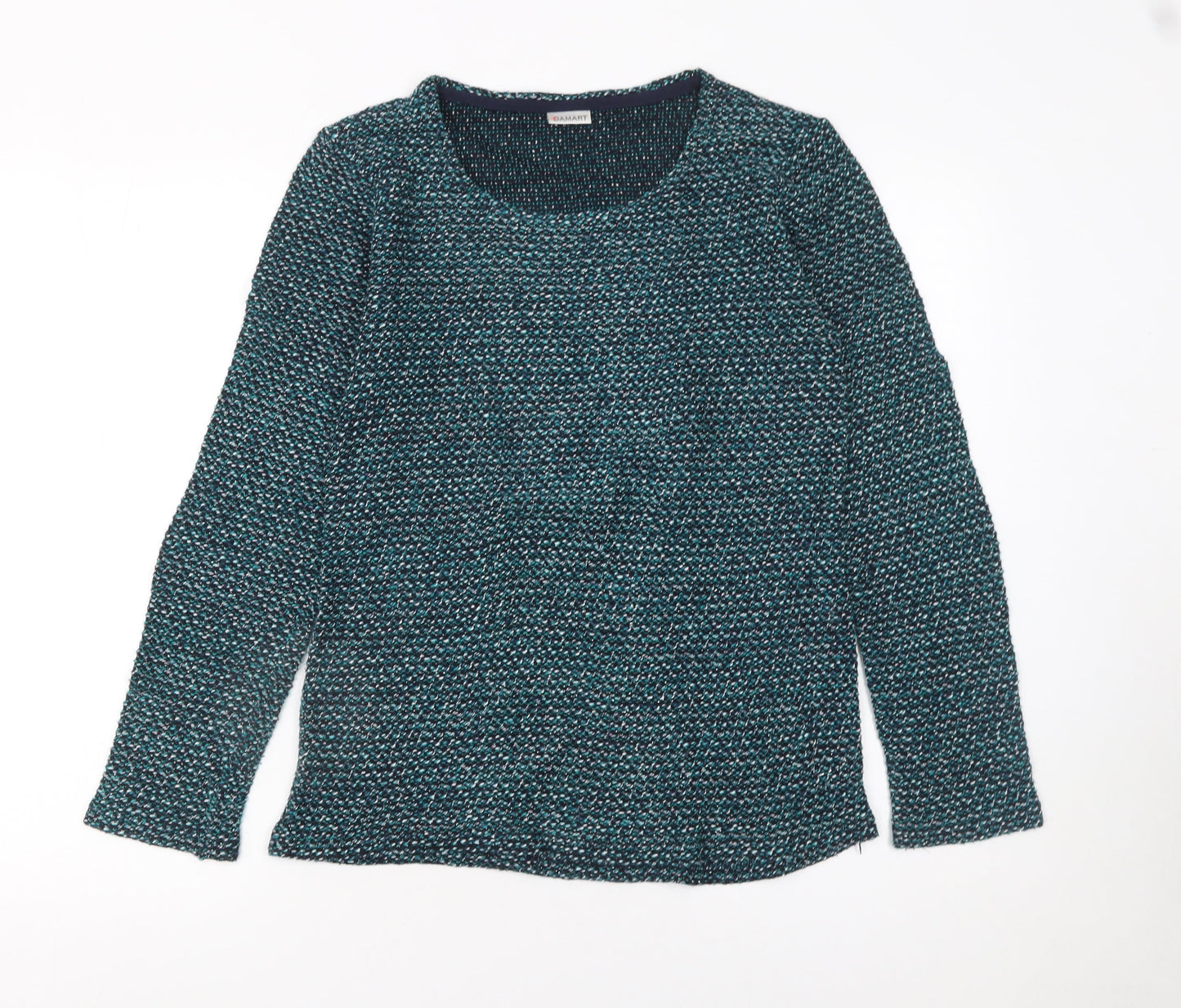Damart Women's Blue Knit Pullover Jumper Size S 10/12