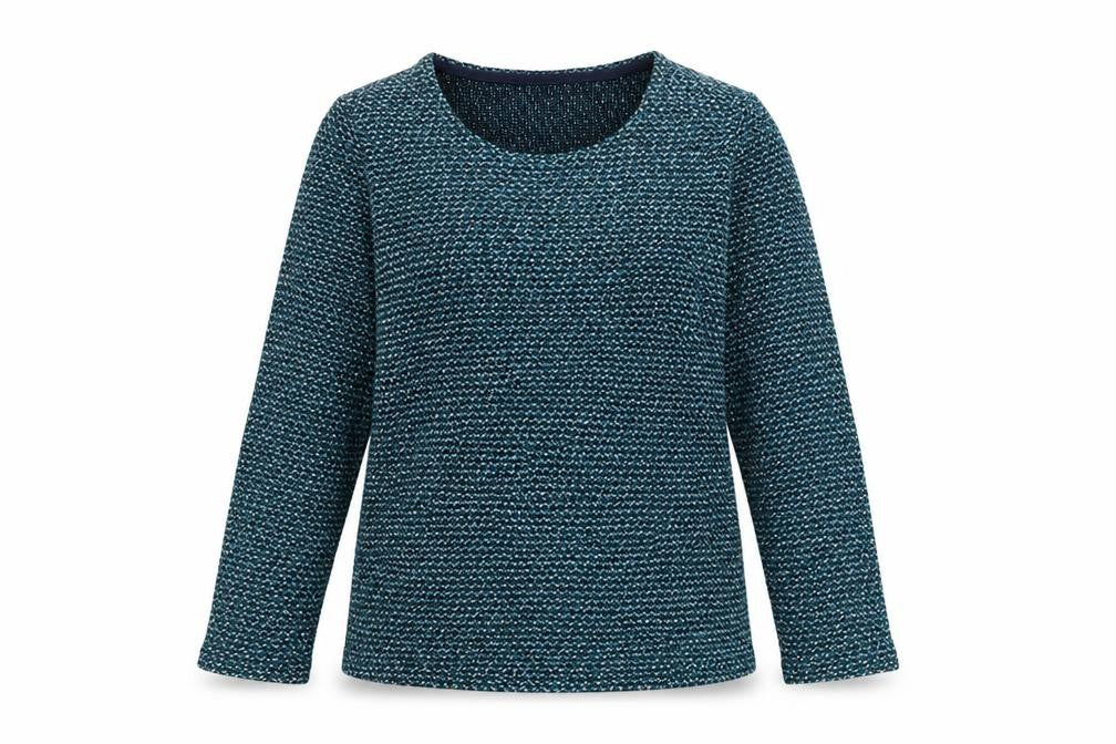Damart Women's Blue Knit Pullover Jumper Size S 10/12