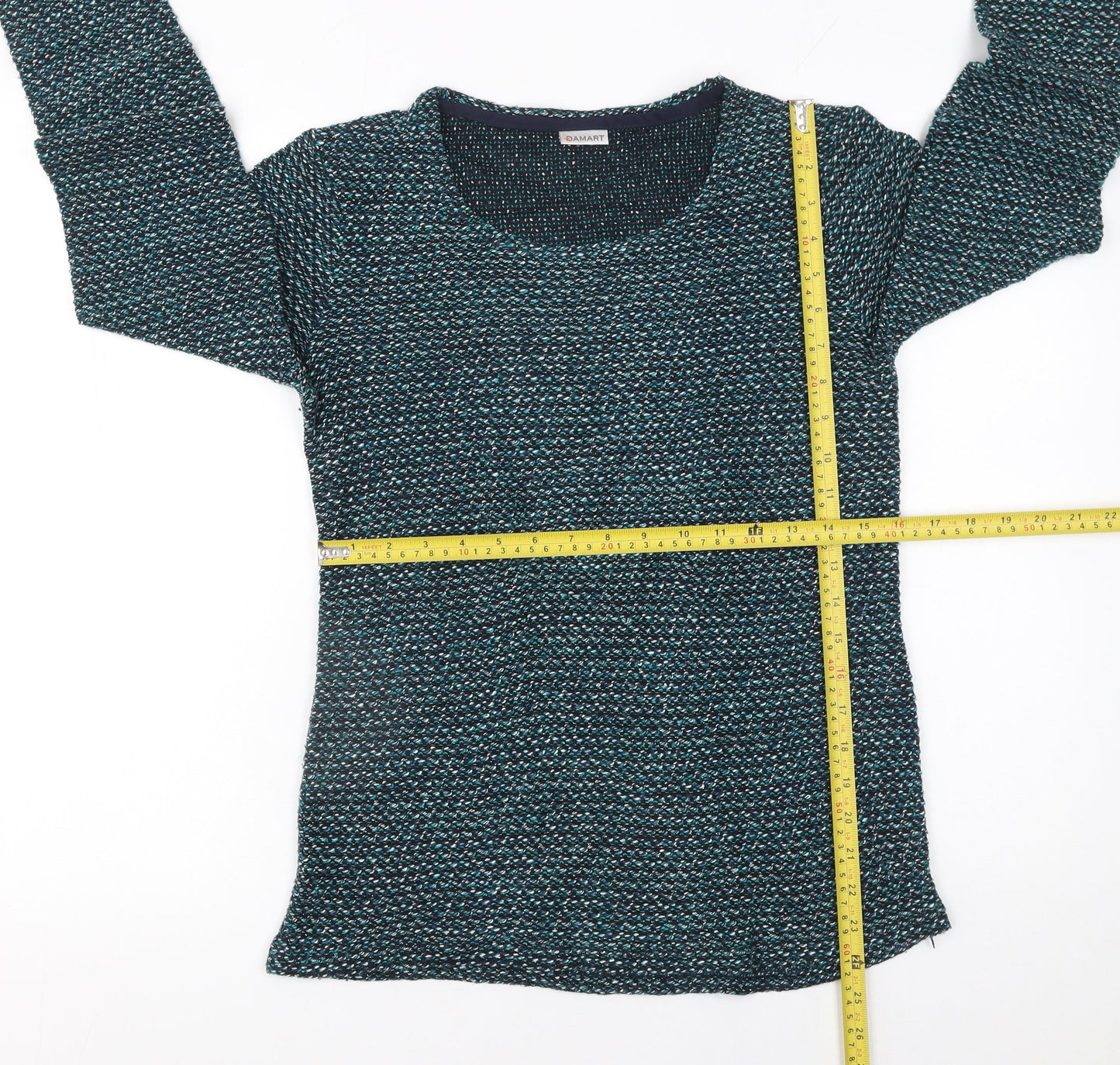 Damart Women's Blue Knit Pullover Jumper Size S 10/12