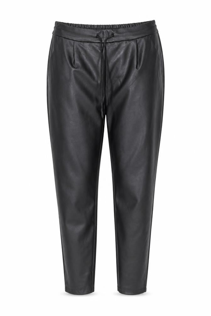 Vero Moda Women’s Black Faux Leather Jogger Trousers Size 12