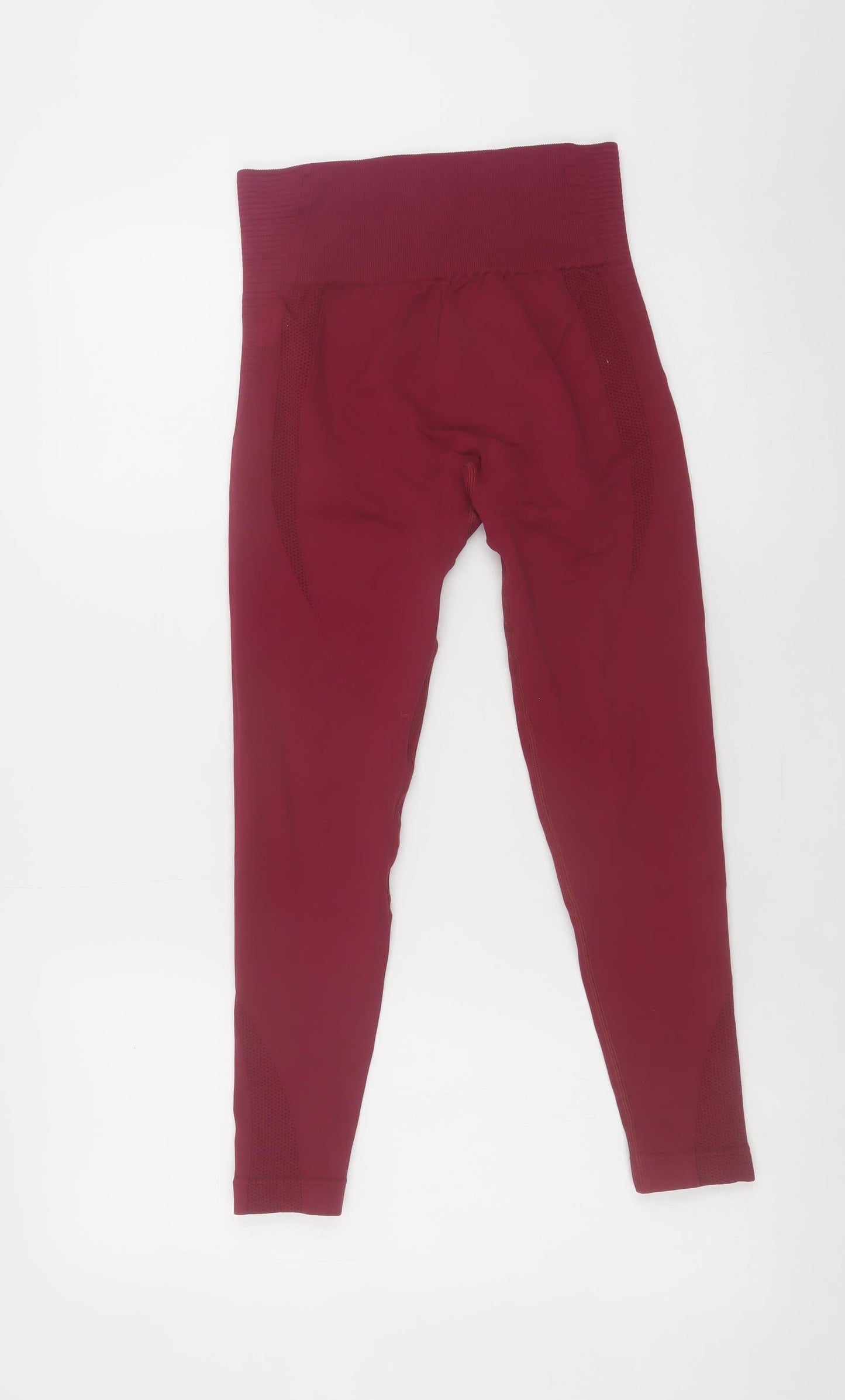 Fit Pink Women's Red Seamless High Rise Ankle Gym Leggings Size 10