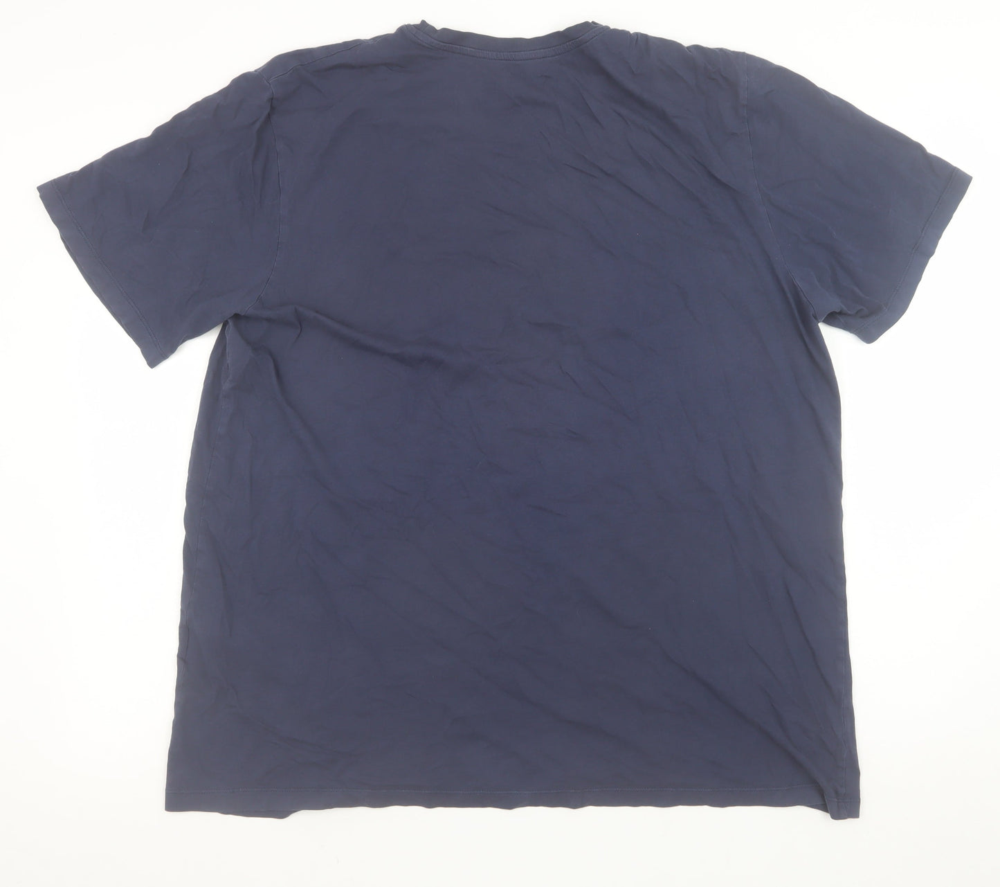 Jack & Jones Men’s Blue XL Rugged Logo Cotton Short Sleeve T-Shirt