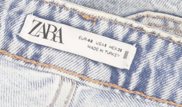 Zara Women Blue High Rise Straight Leg Jeans Size 12