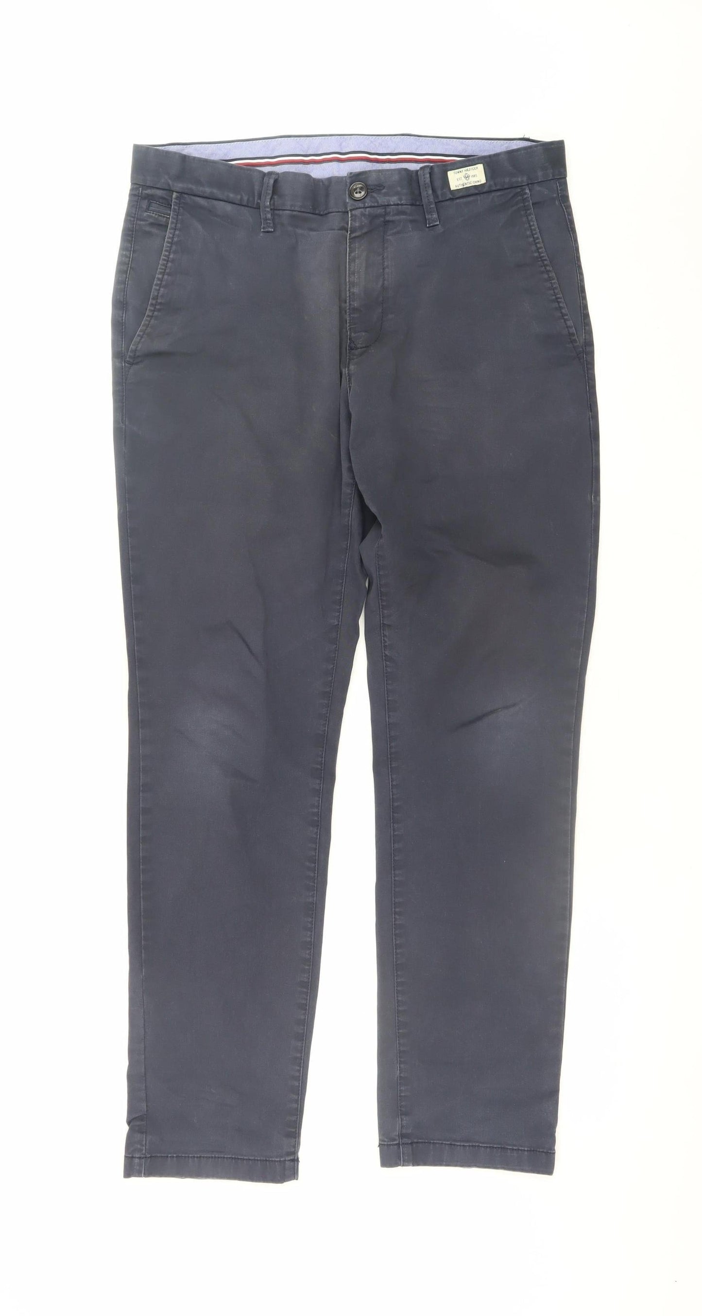 Tommy Hilfiger Men's Blue Slim Fit Chino Trousers 32/30