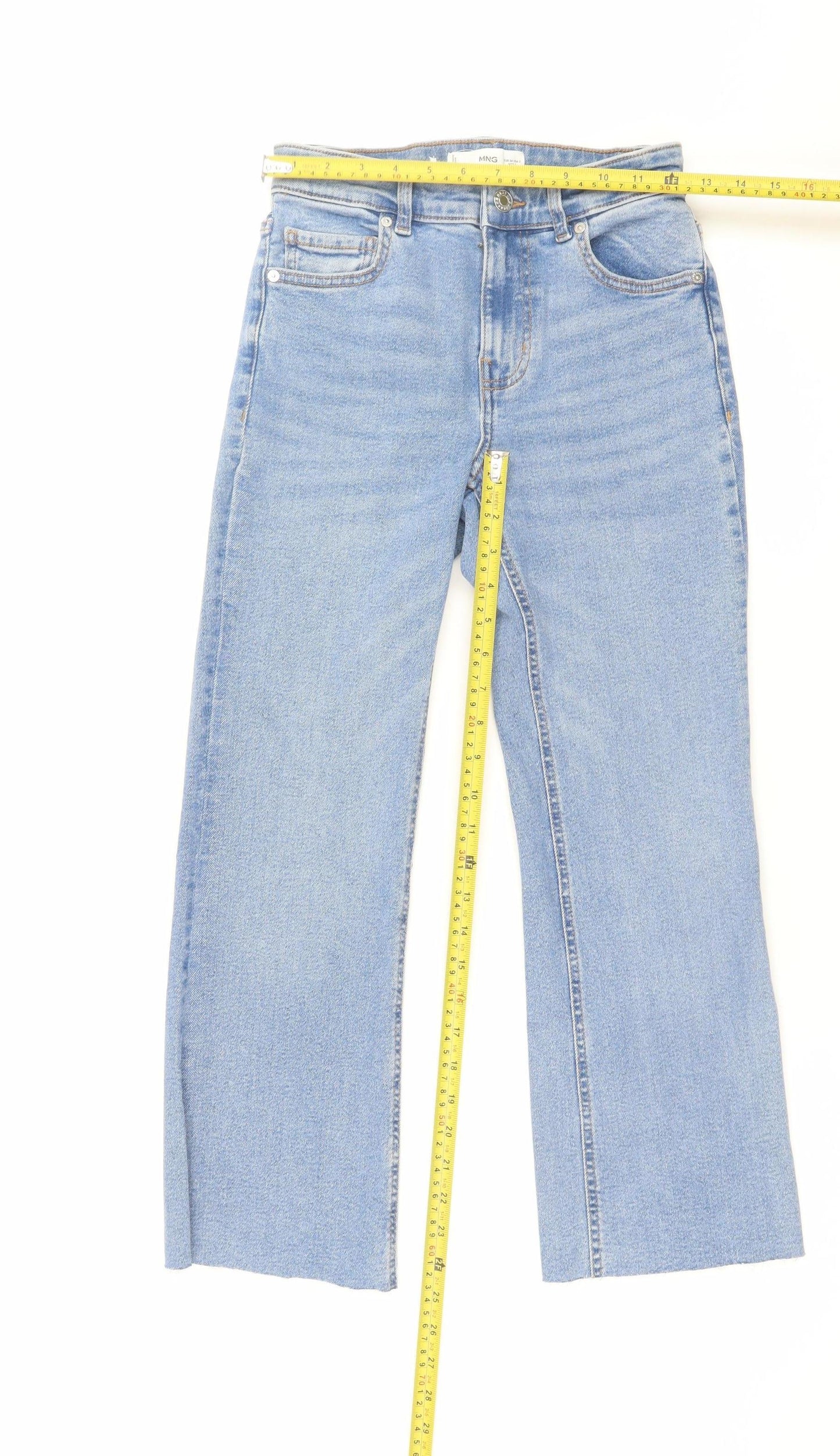 MNG Women’s Blue Straight High Rise Denim Jeans Size 6