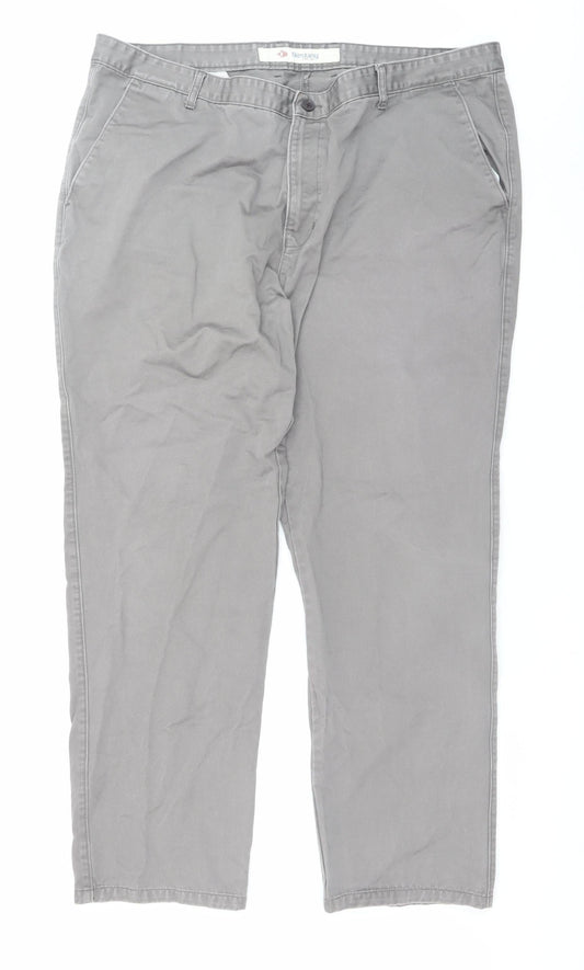 Destiny Men's Grey 44in Cotton Chino Trousers Regular Fit