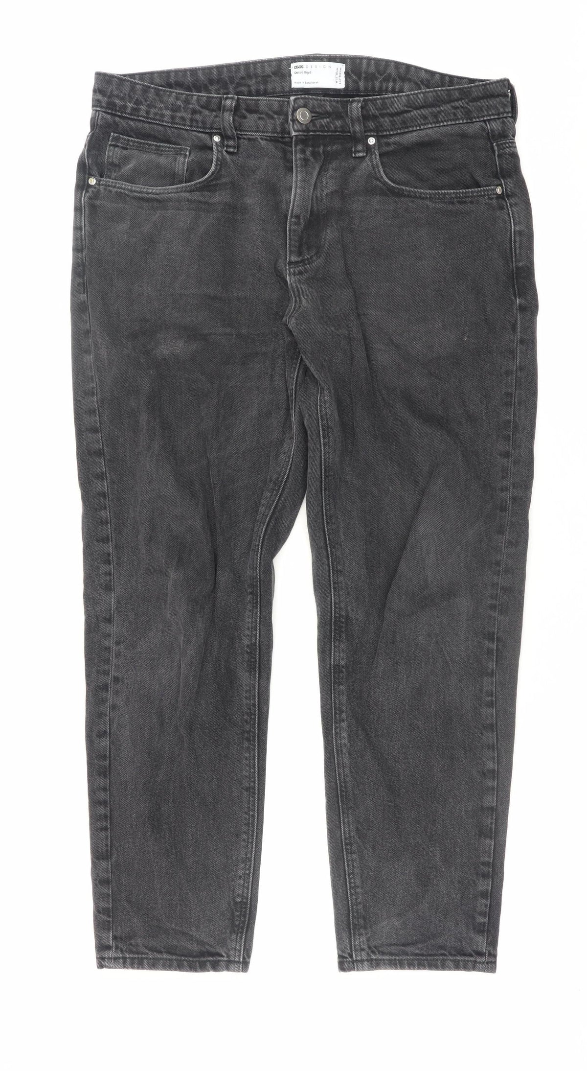 ASOS Design Women's Black Classic Rigid Straight Jeans Size 32