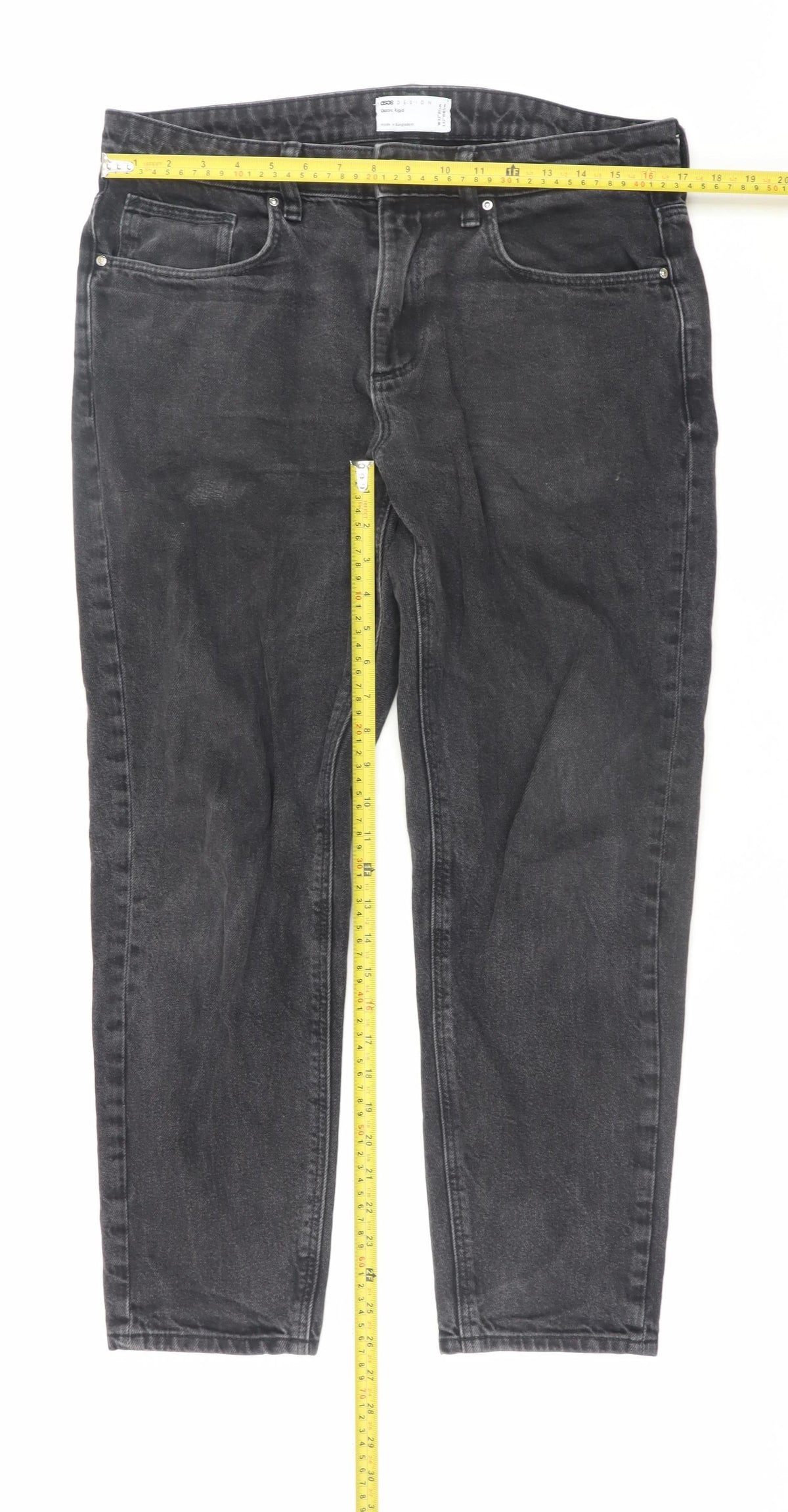 ASOS Design Women's Black Classic Rigid Straight Jeans Size 32