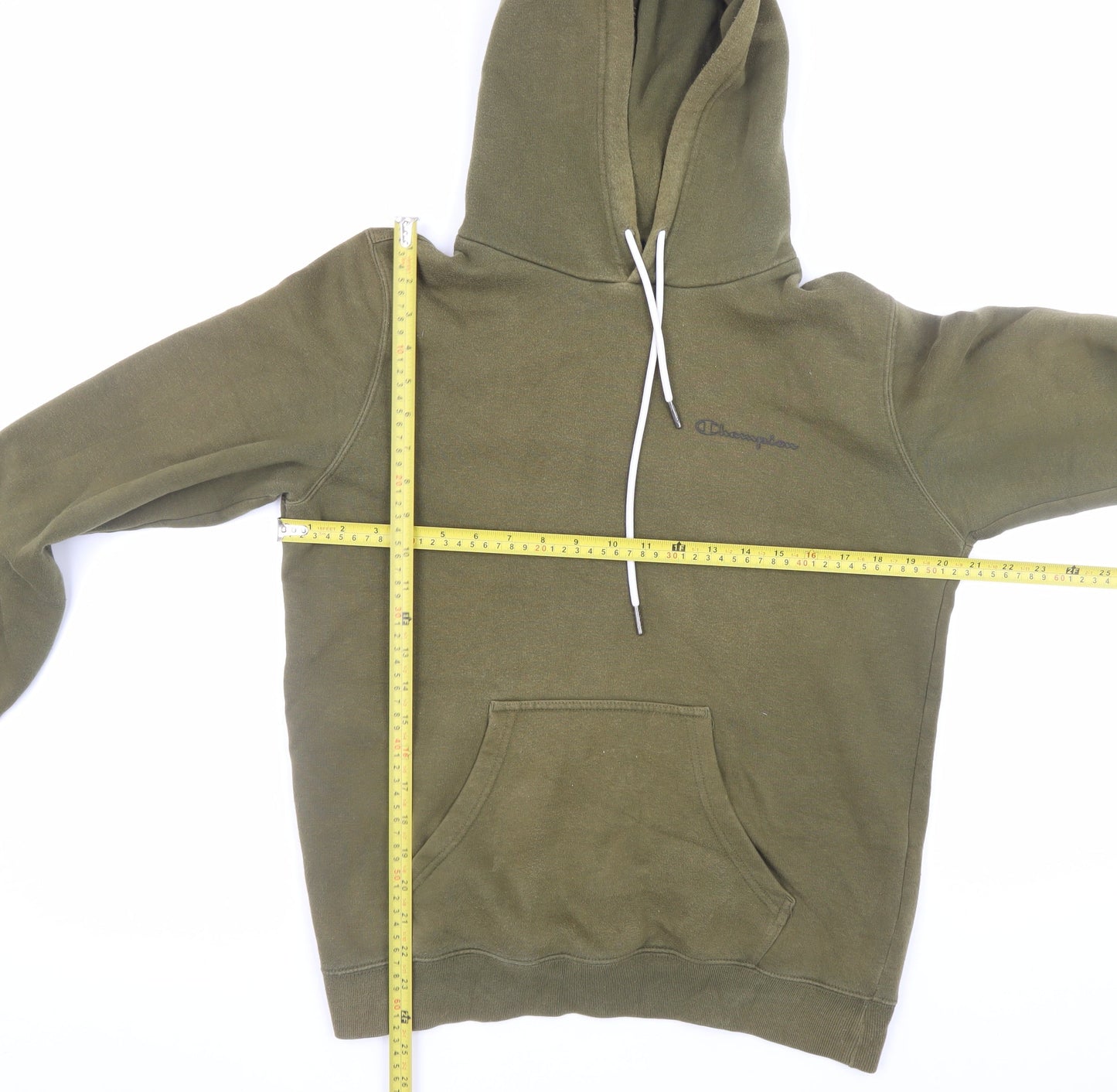 Champion Men's Green Pullover Hoodie Small Regular Fit Fleece