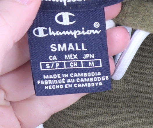 Champion Men's Green Pullover Hoodie Small Regular Fit Fleece