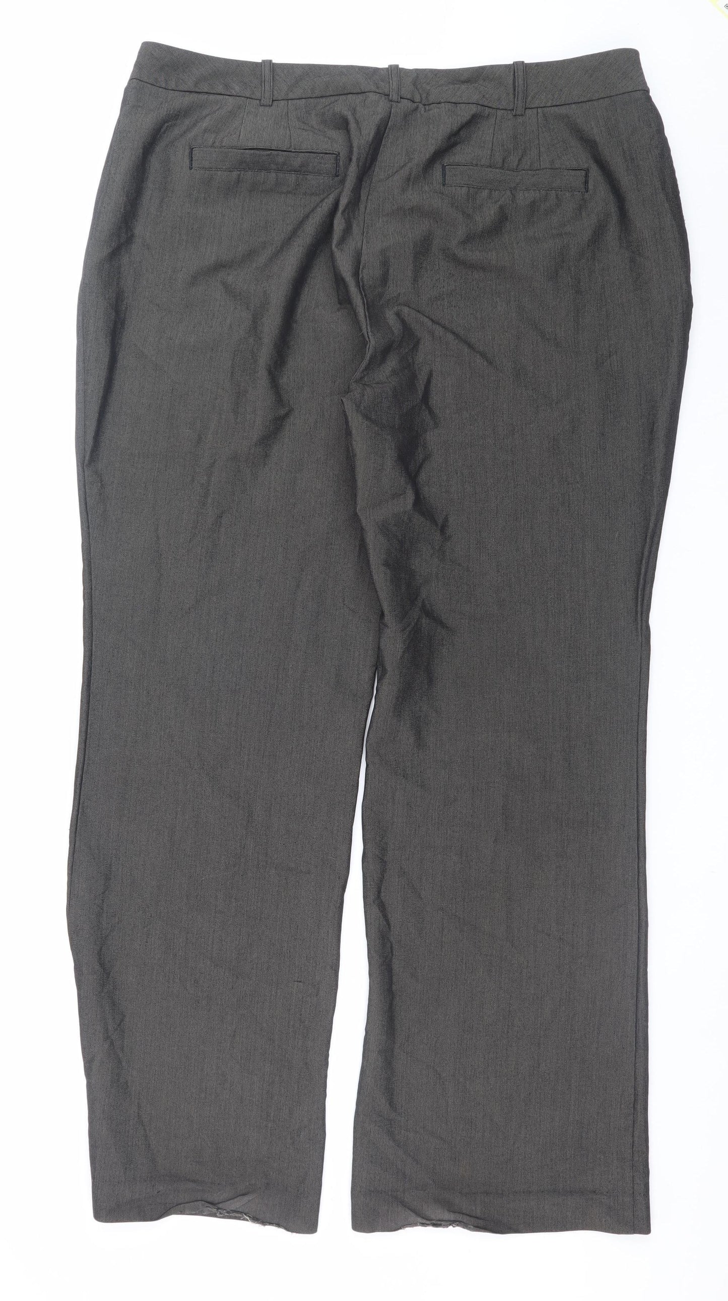 Worthington Women’s Grey Dress Pants Size 12 Regular Straight Leg Work Trousers