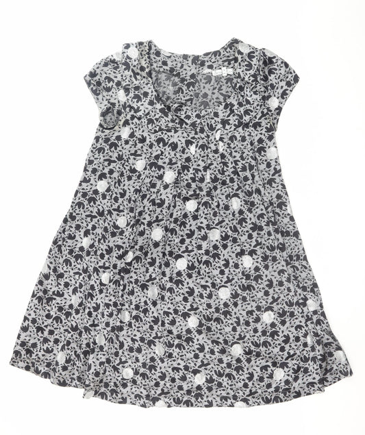 Serena Kay Women’s Grey Floral A-Line Knee Length Dress Size 8