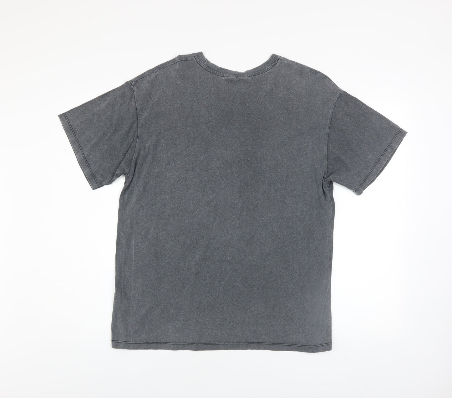 Bershka Men’s Grey Tupac Shakur Graphic Band T-Shirt XS