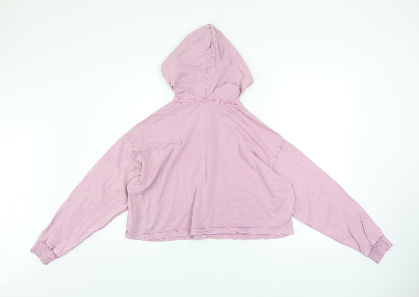 ASOS Design Women’s Pink Crop Hoodie UK 6 Petite 100% Cotton