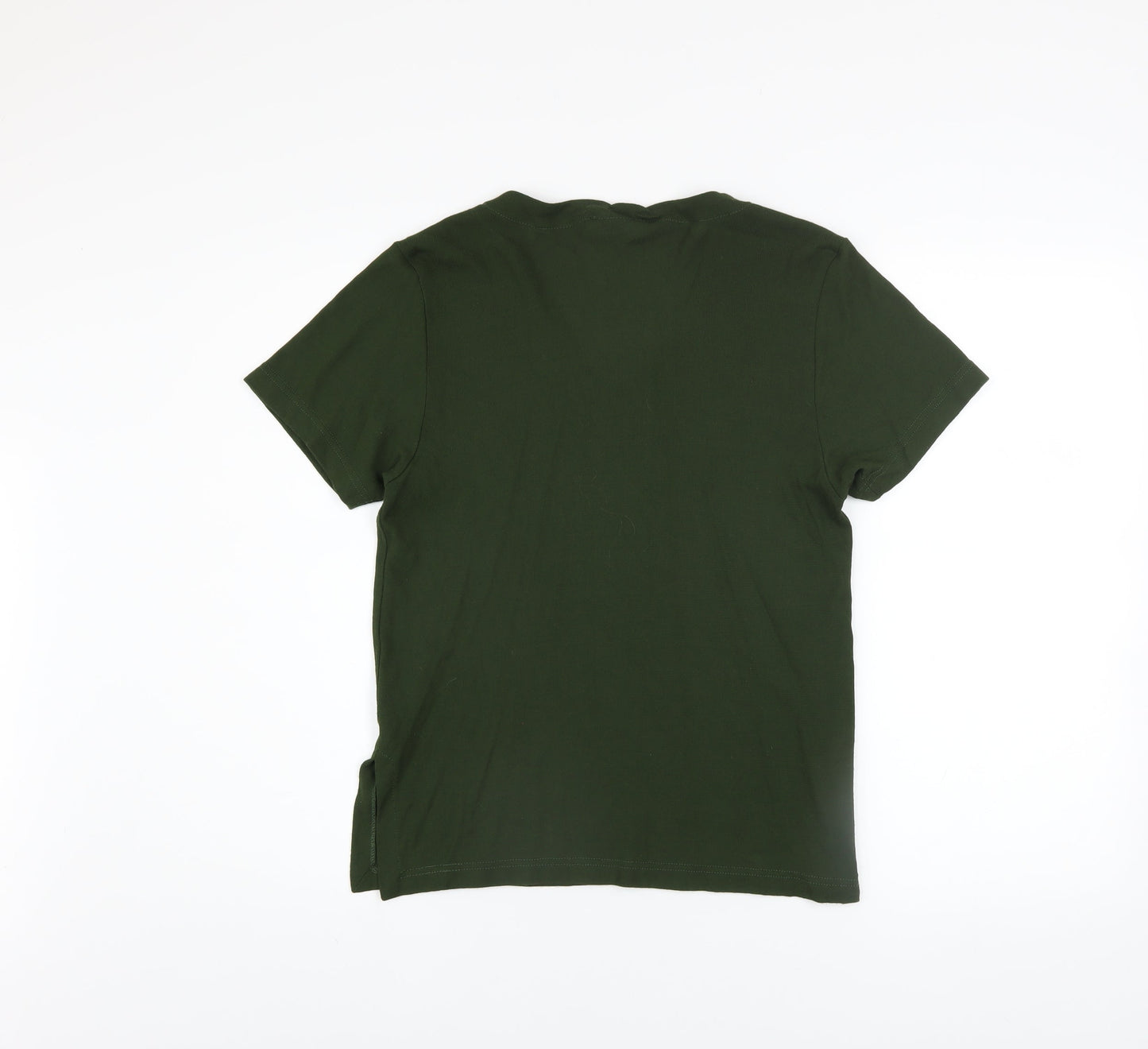 Kaliko Women’s Green V-Neck Short Sleeve Viscose T-Shirt M