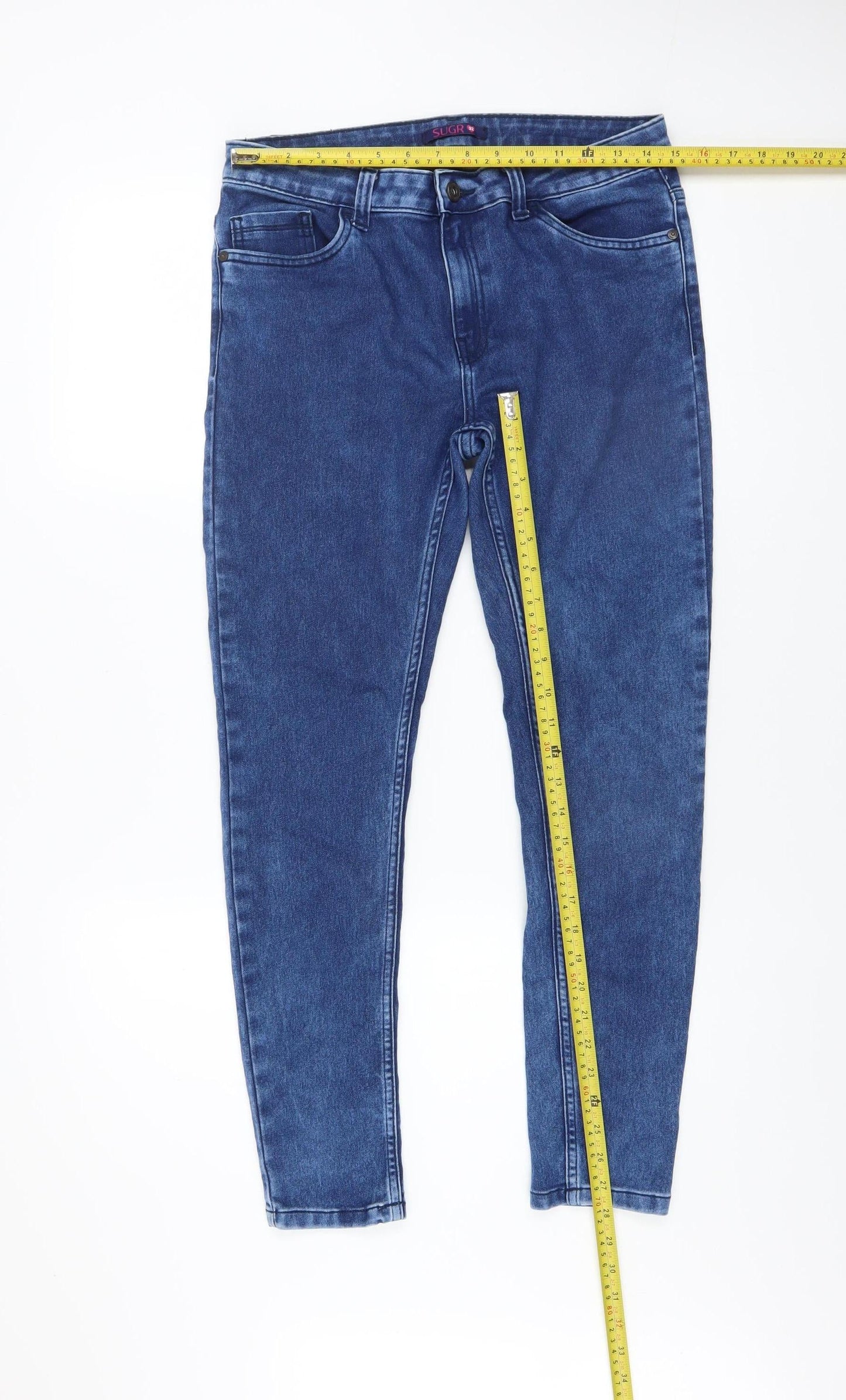 SUGR Women Blue Skinny Stretch Denim Jeans Size 32