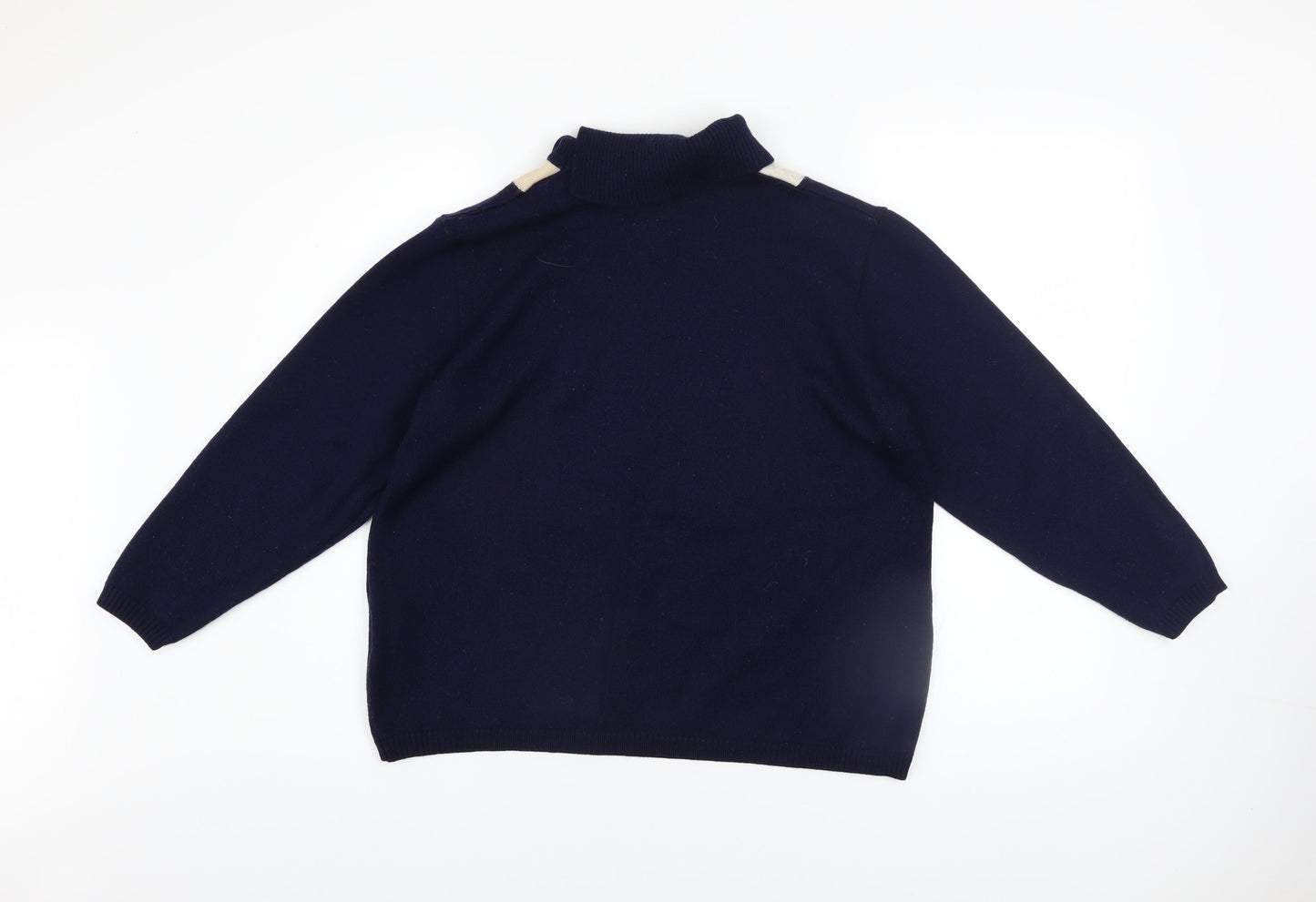 FREYA Women's Blue Roll Neck Geometric Pullover Jumper Size 18