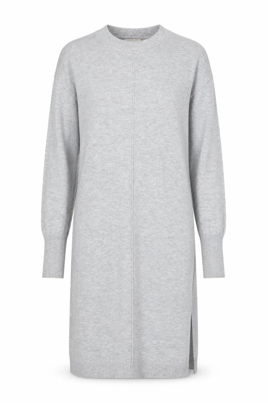 H&M Women Grey Long Sleeve Crew Neck Knit Jumper Dress XS
