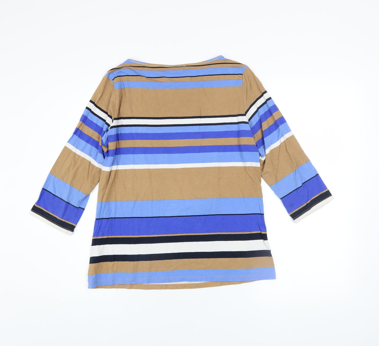 Betty Barclay Womens Multicoloured 3/4 Sleeve Jersey T-Shirt Size 12