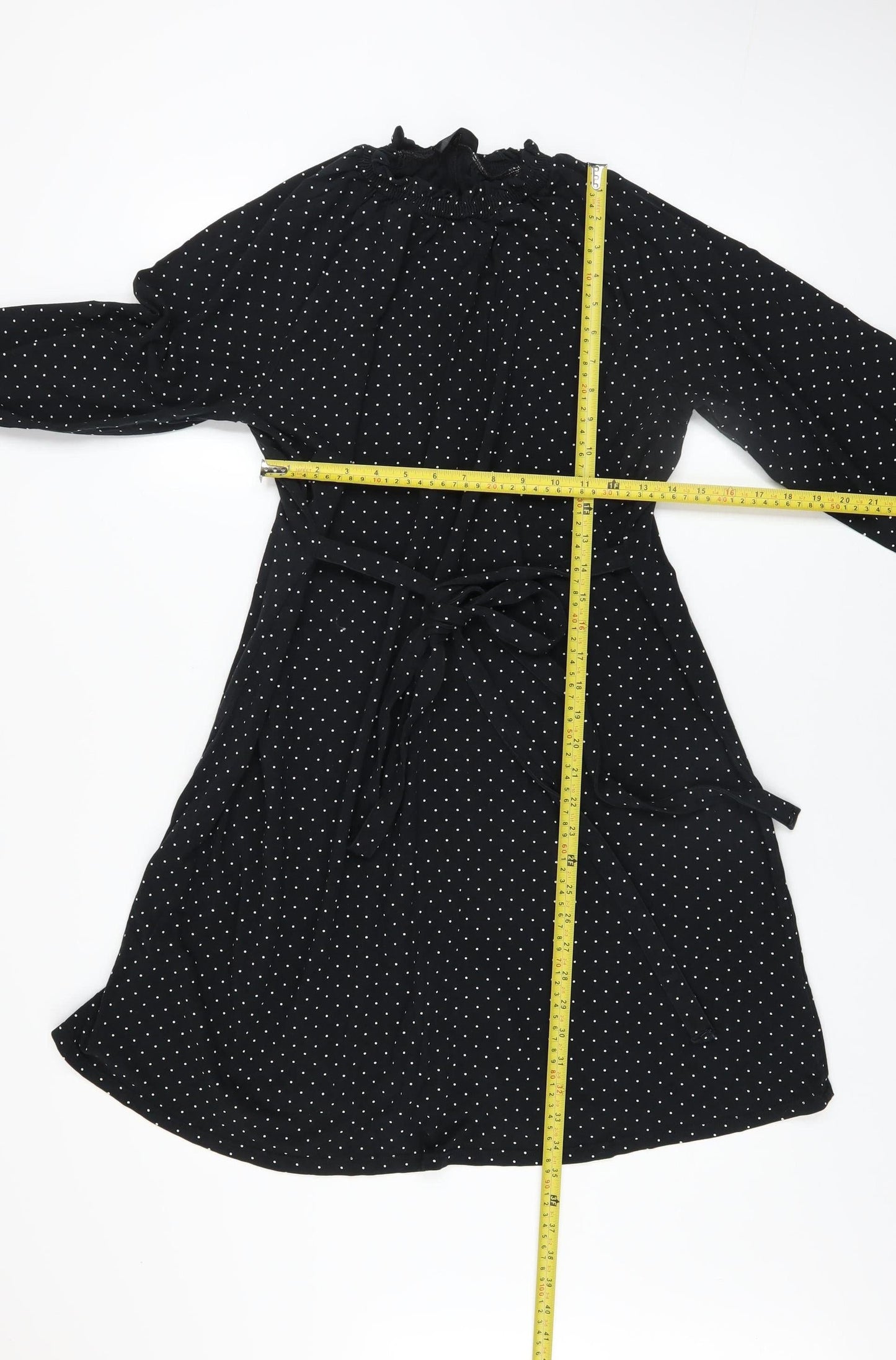 Topshop Women Black Polka Dot Maternity Shift Dress Size 12