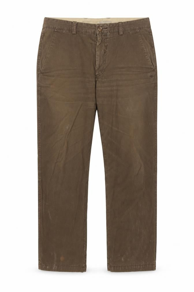 Dockers Men's Brown Chino Regular Fit Trousers 34x32 Cotton
