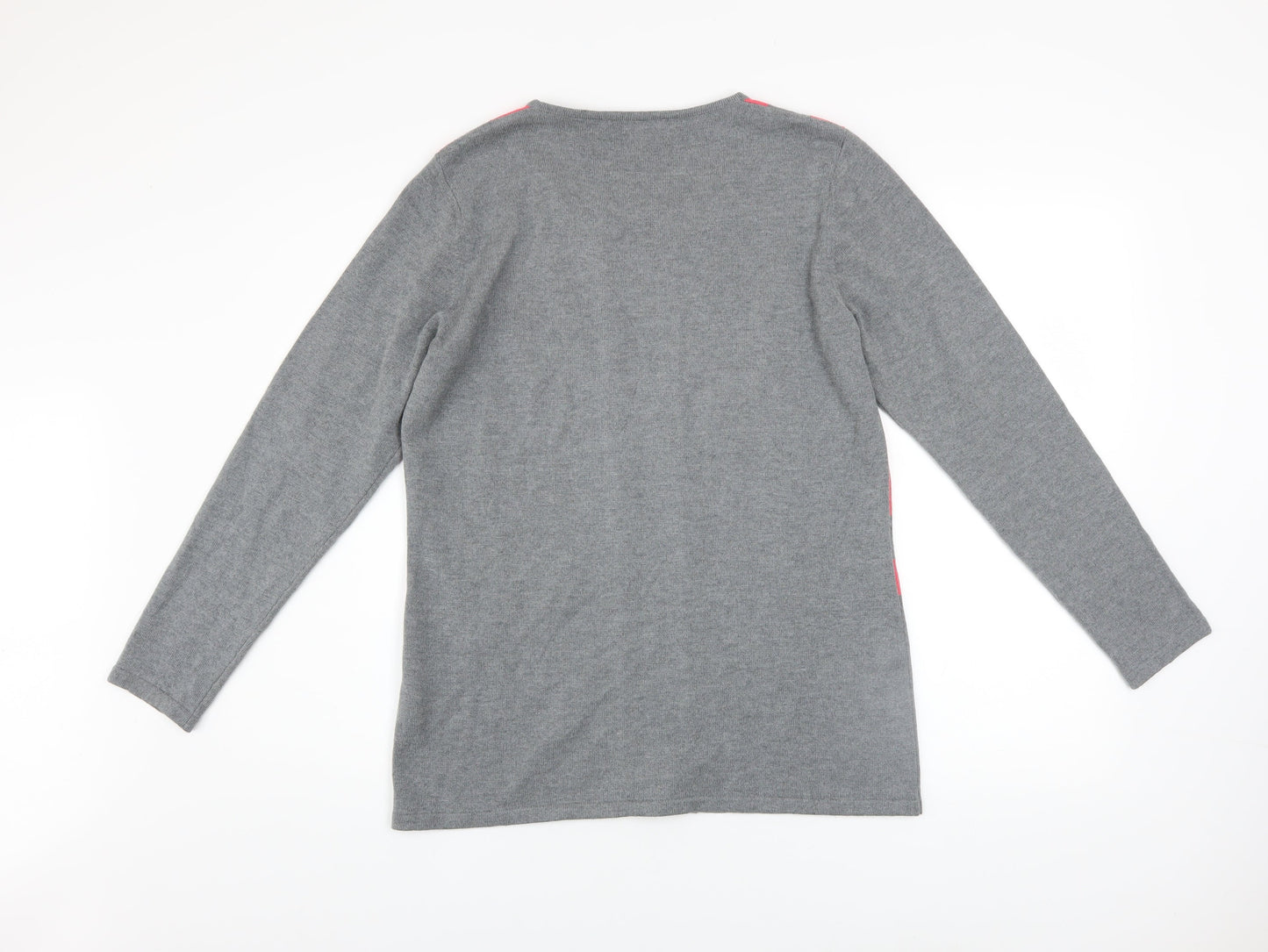 Golléhaug Women’s Grey & Pink Animal Print Cardigan Size 12