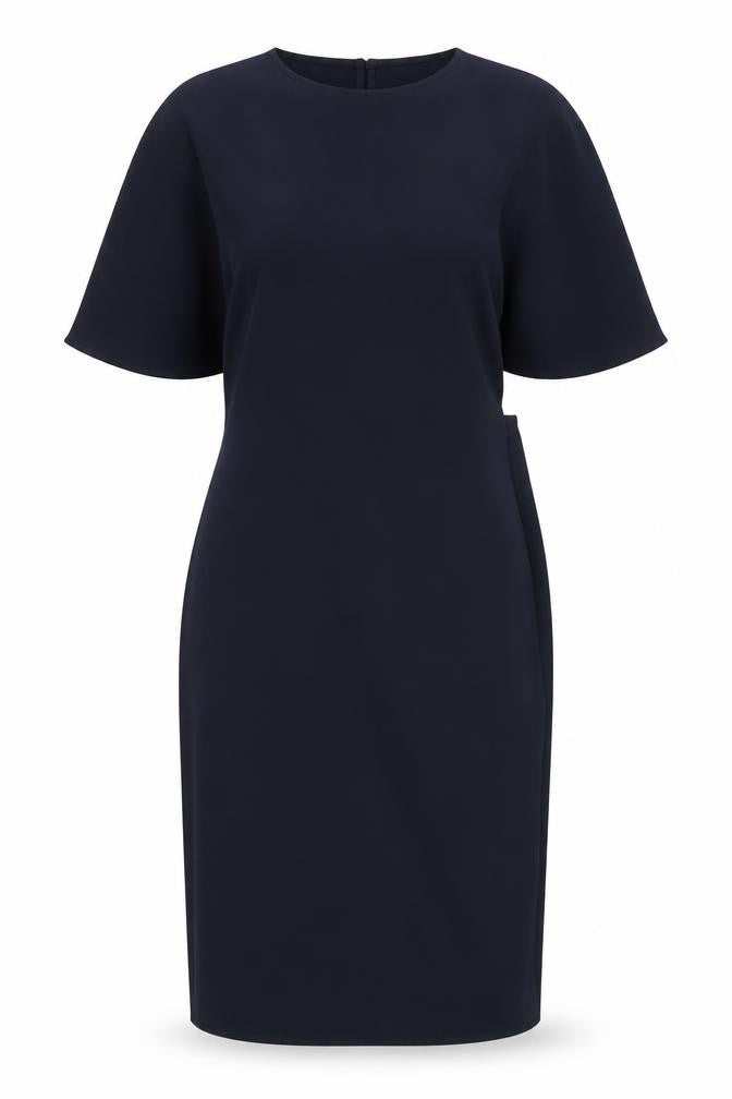 Warehouse Women’s Black Belted Wrap Dress Size 6 Half Sleeve