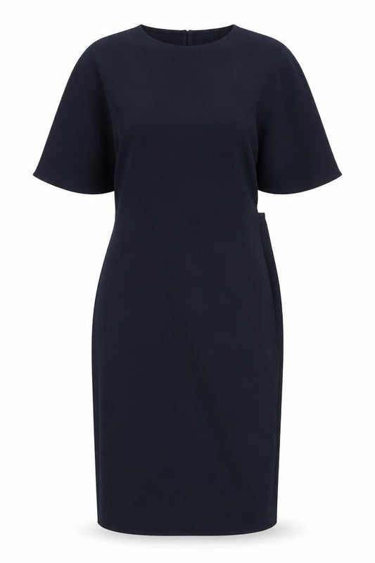 Warehouse Women’s Black Belted Wrap Dress Size 6 Half Sleeve
