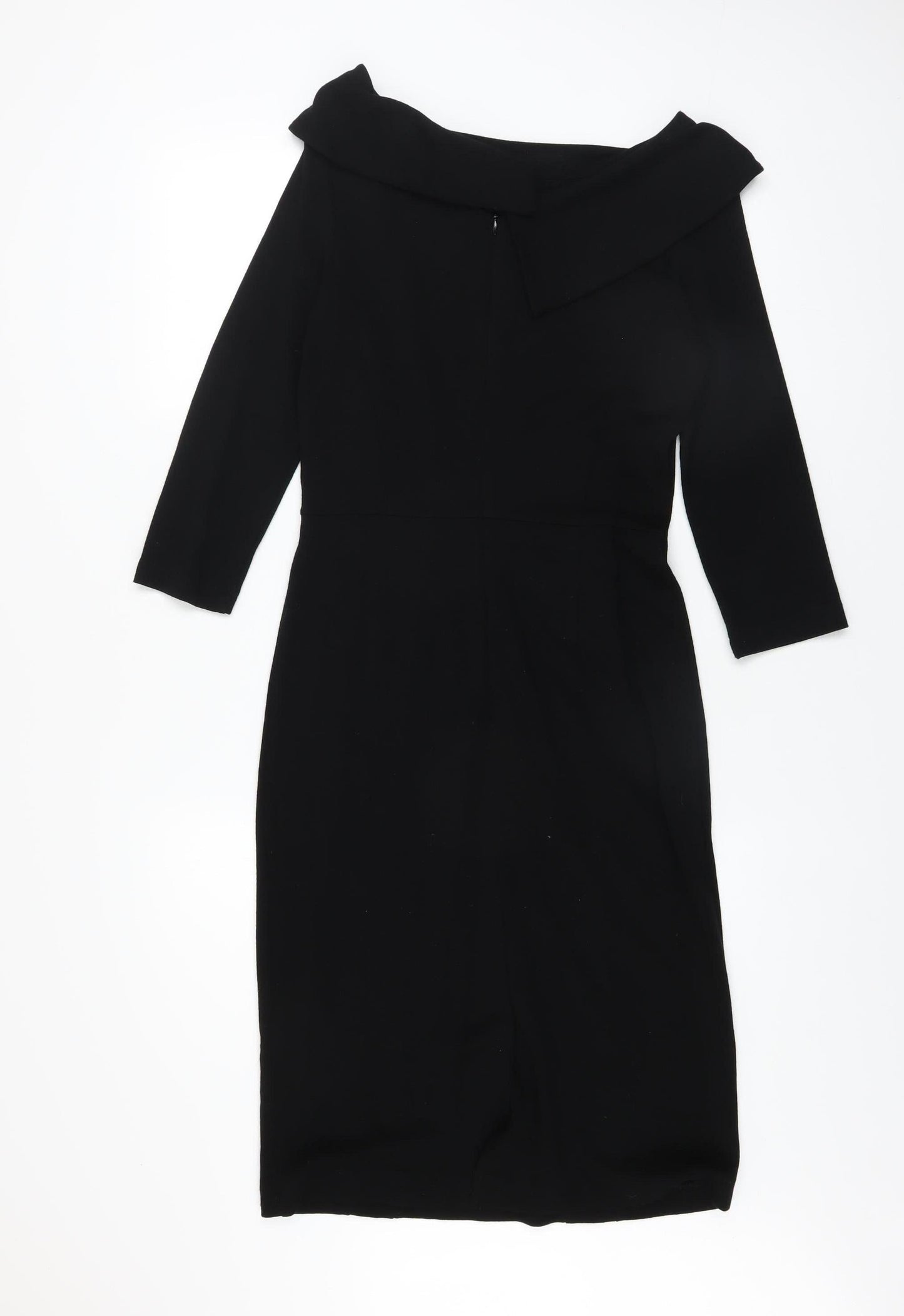 Wallis Women’s Black Off Shoulder Sheath Dress Size 8