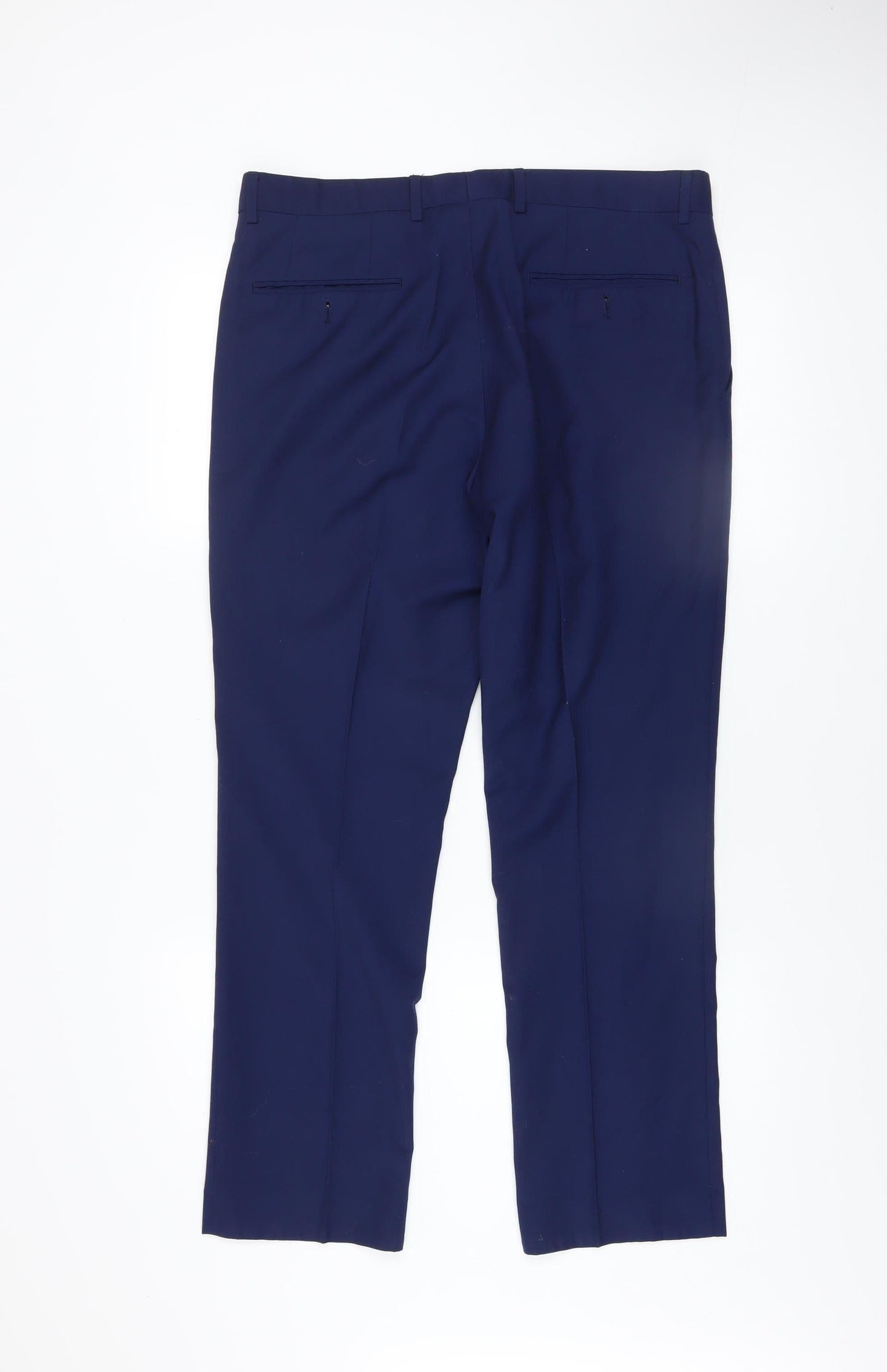 Next Men's Blue Dress Pants Trousers 34W 29L Regular Fit