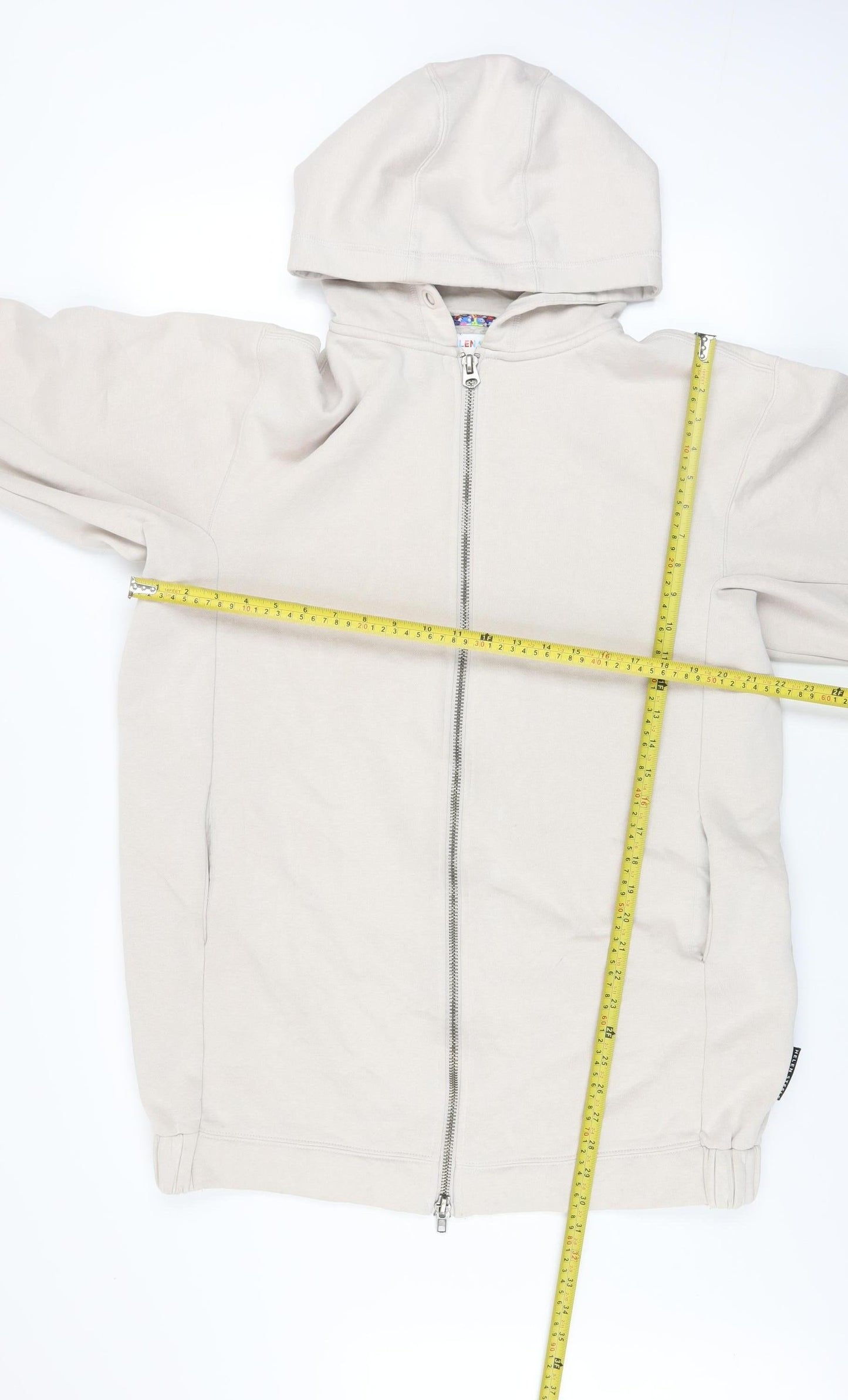 Helen Steele Men’s Beige Full Zip Hoodie Size M
