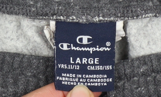 Champion Boys Grey Jogger Trousers Size 11-12 Years Cotton Blend
