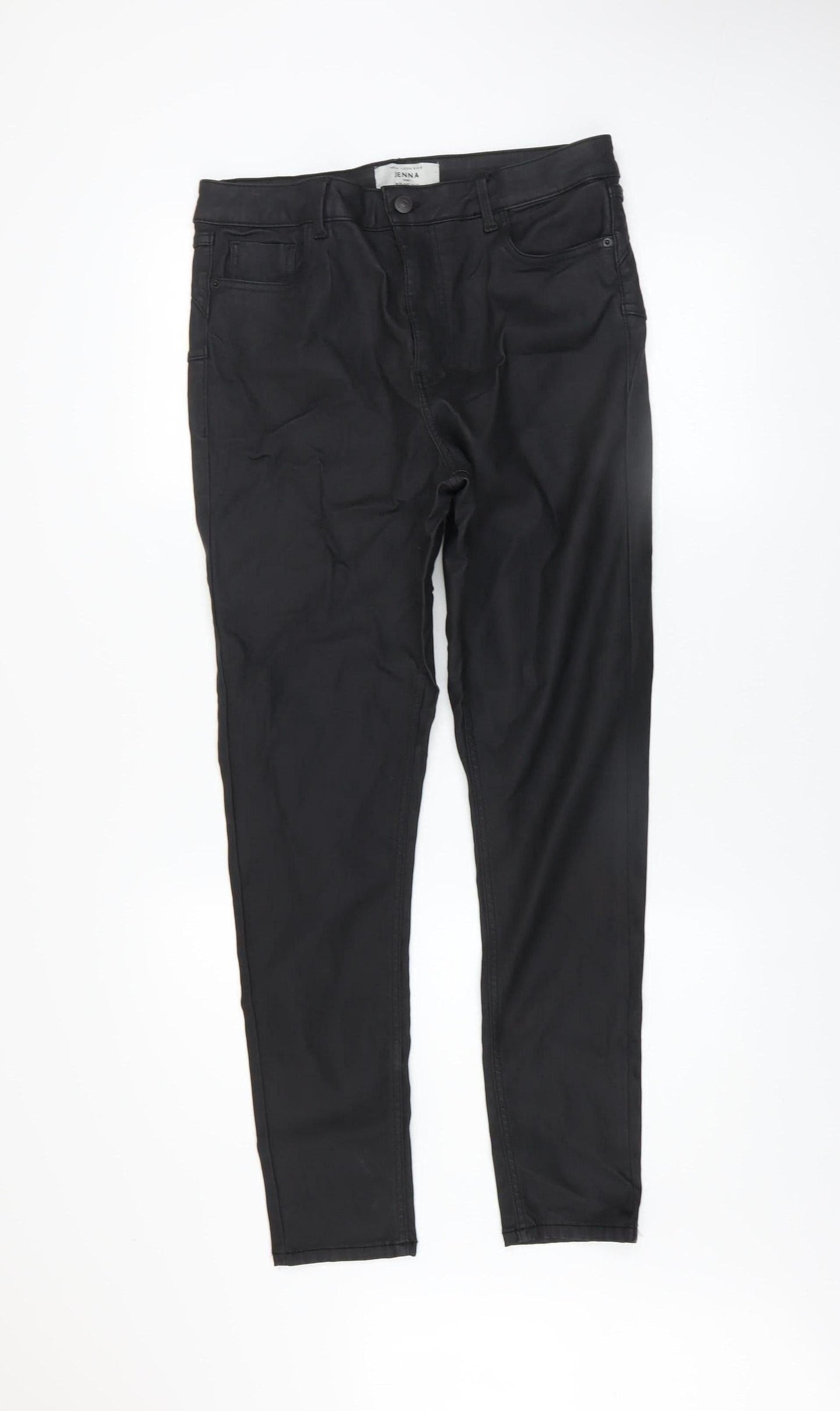 New Look Women Black Skinny Jegging Trousers UK 14 Viscose Blend