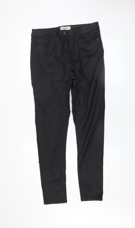 New Look Women Black Skinny Jegging Trousers UK 14 Viscose Blend