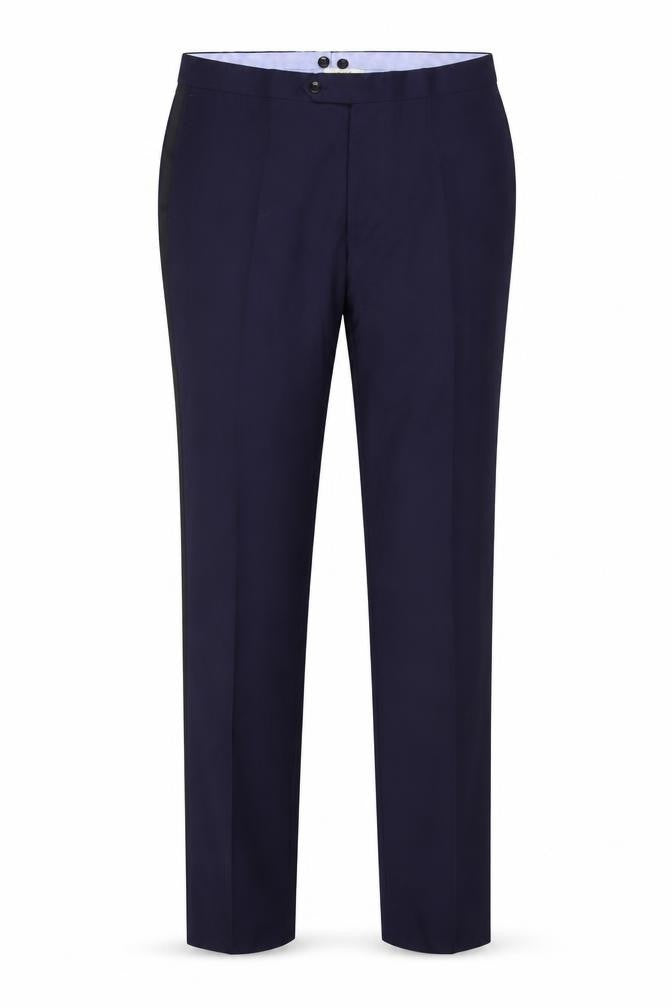 Van Gils Men's Blue Wool Dress Trousers Size 54 Tailored Fit