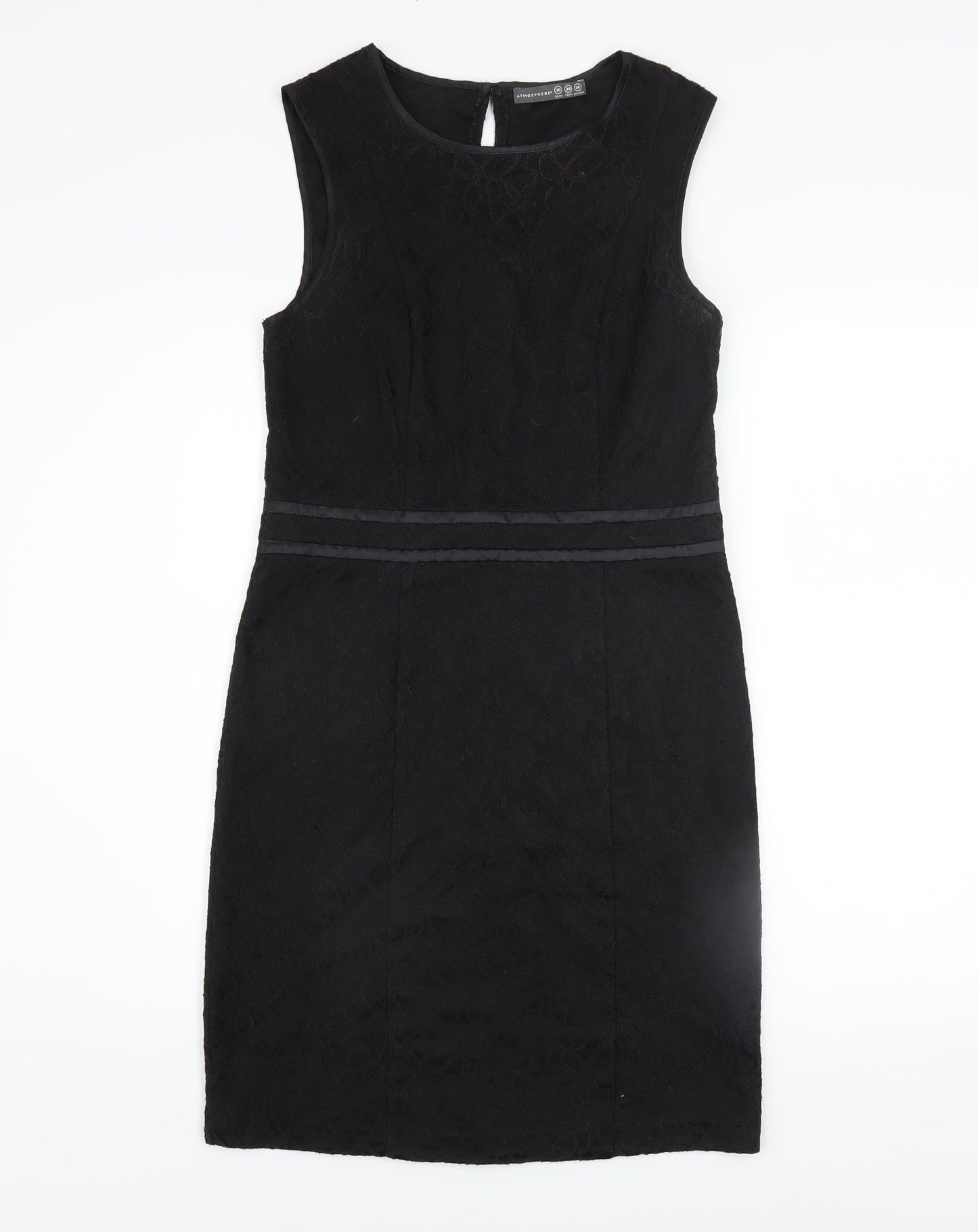 Atmosphere Women’s Black Lace Sheath Knee Length Dress UK 10