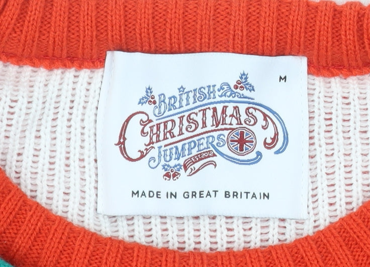 British Christmas Jumpers Men's Red M Cruzcampo Feliz Navidad Jumper