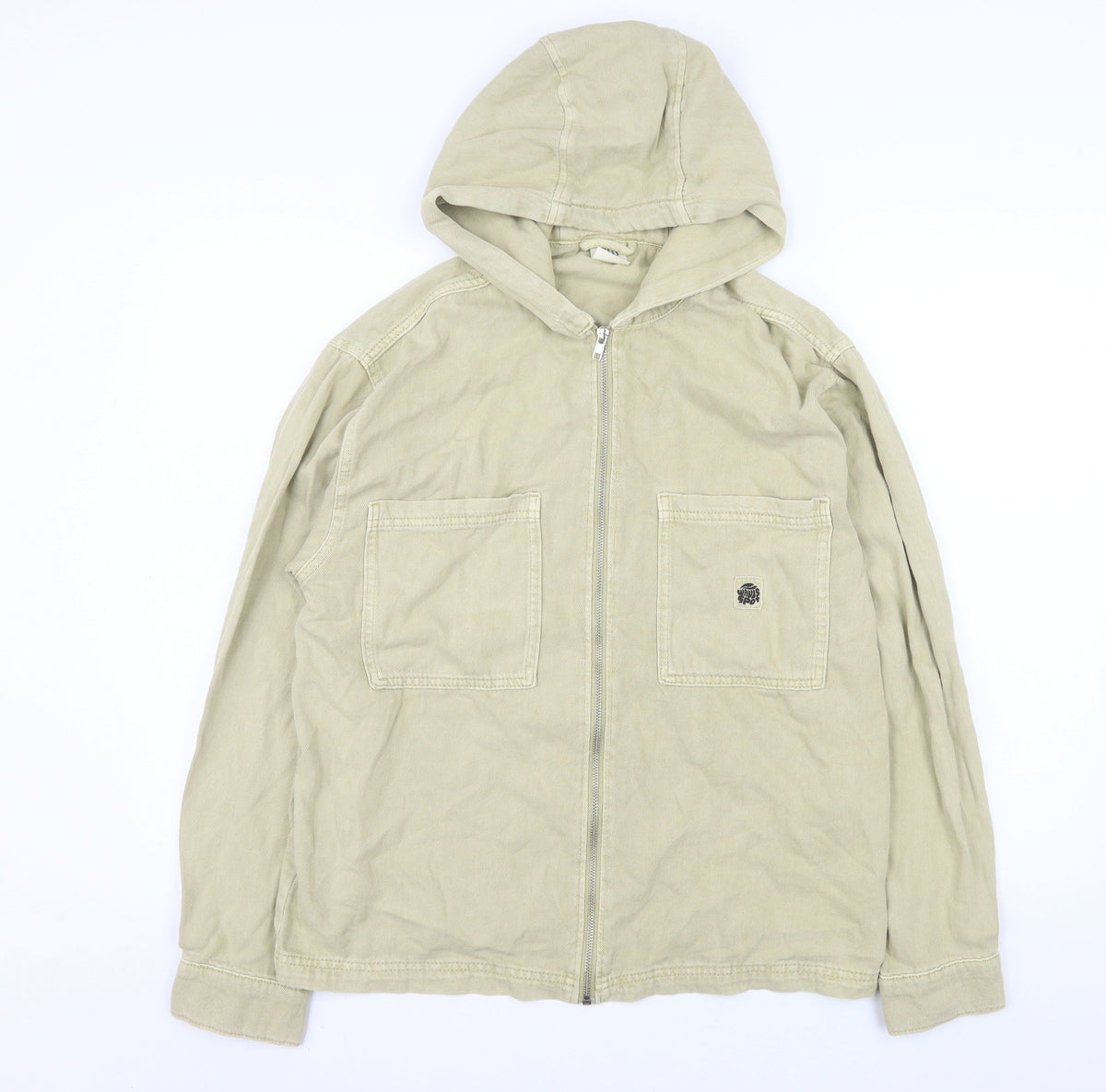 Zara Boys Beige Cotton Hooded Full Zip Jacket 13-14 Years