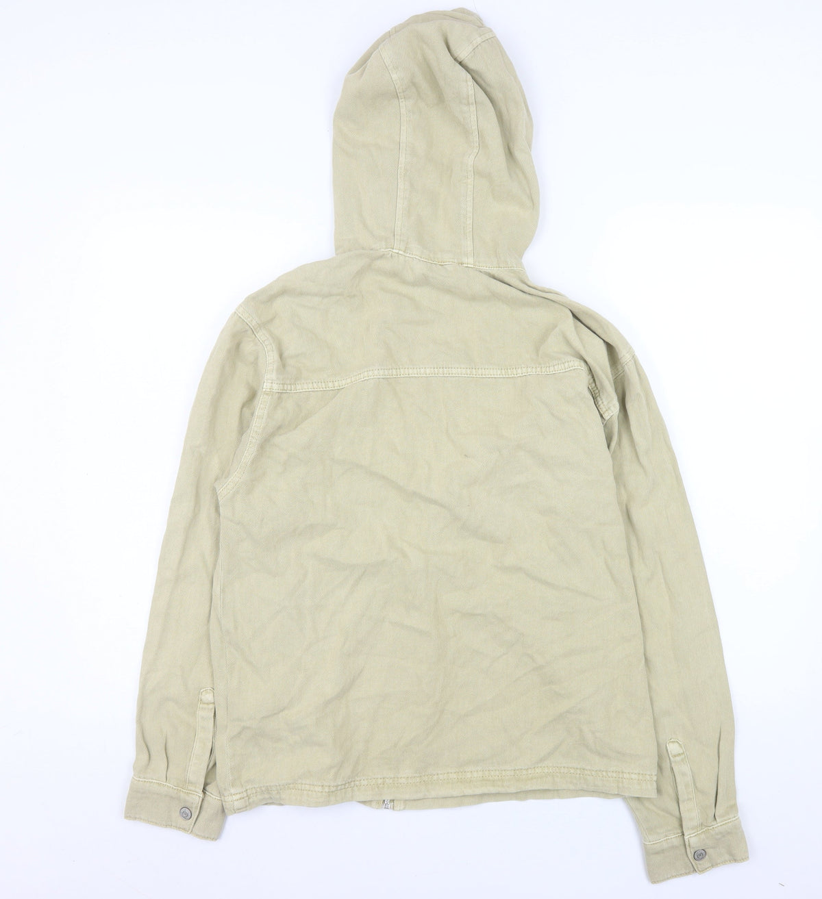 Zara Boys Beige Cotton Hooded Full Zip Jacket 13-14 Years