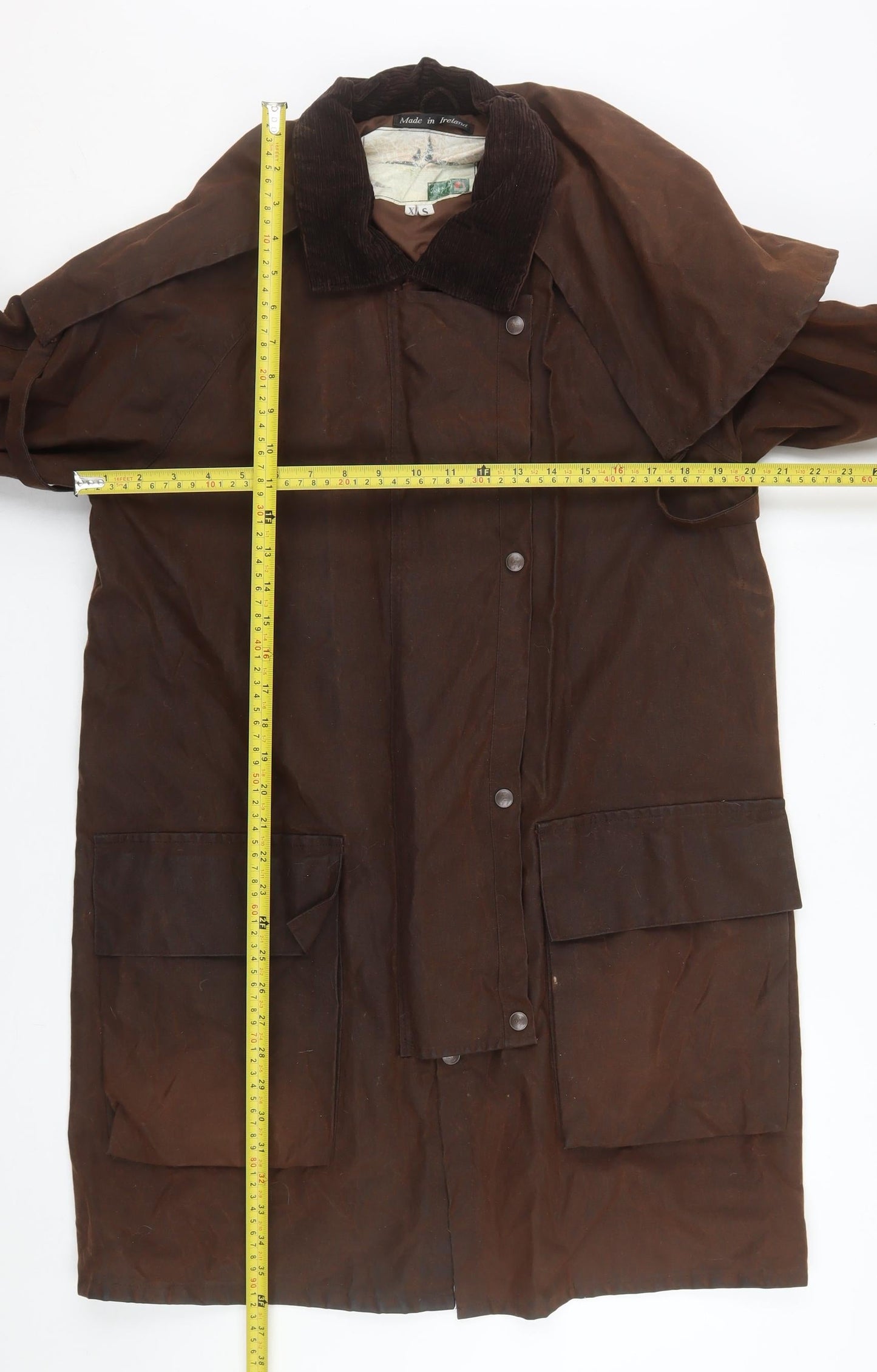 Jack Murphy Men's Brown XS Waterproof Long Riding Rain Coat