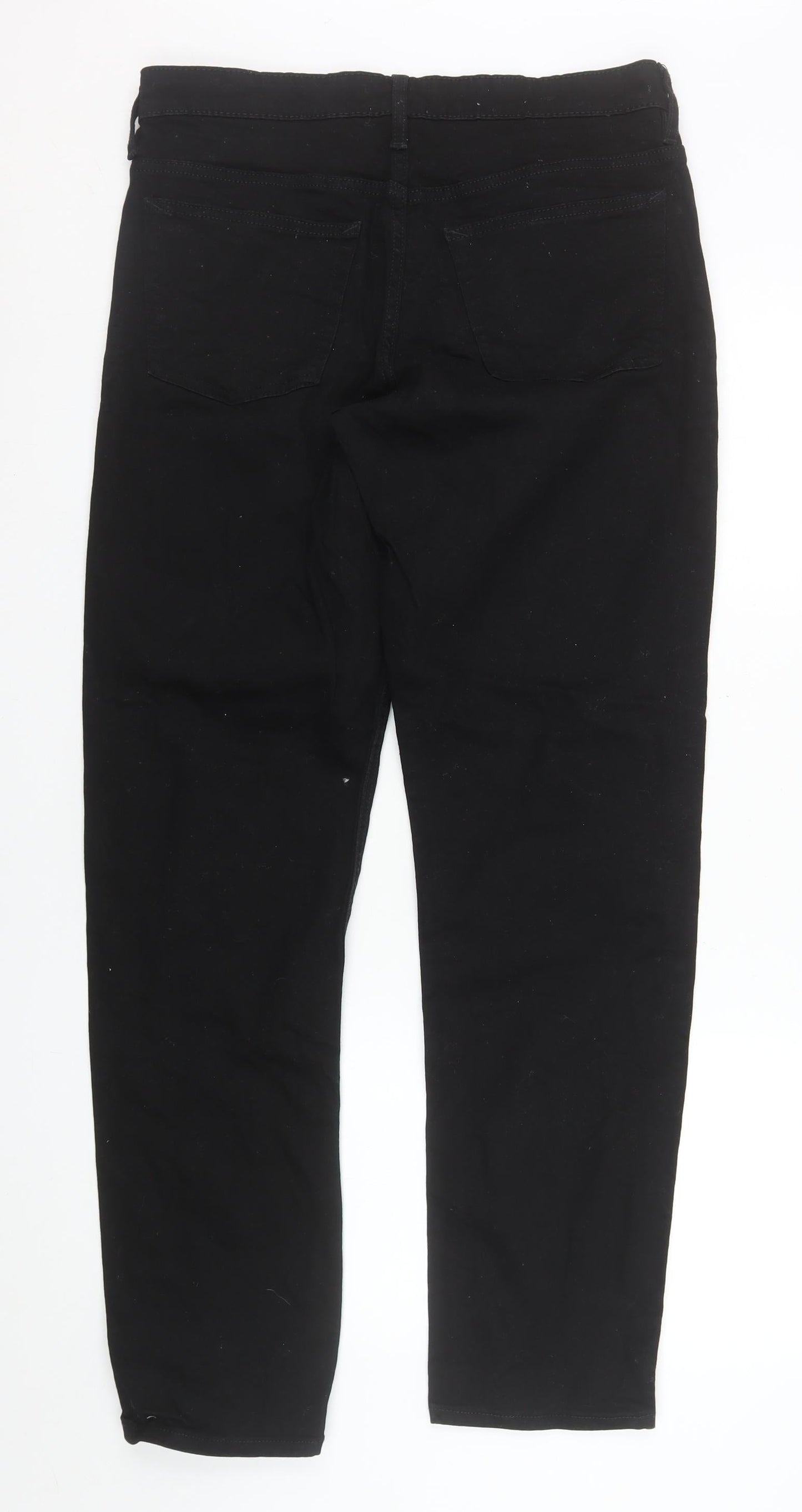 River Island Womens Black Straight Leg Jeans Size 32L Regular Fit