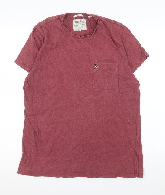 Jack Wills Men’s Red XL Crew Neck Cotton Jersey T-Shirt