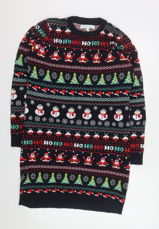 Next Women’s Multicoloured Christmas Jumper Dress Size 14