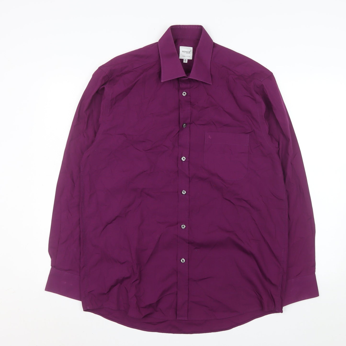 Remus Uomo Men's Purple Long Sleeve Slim Fit Dress Shirt 16/41