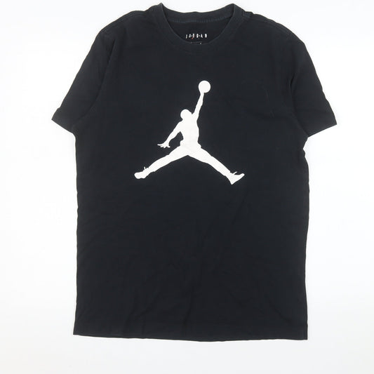 Jordan Men's Black Graphic Sports T-Shirt Size M Regular Fit