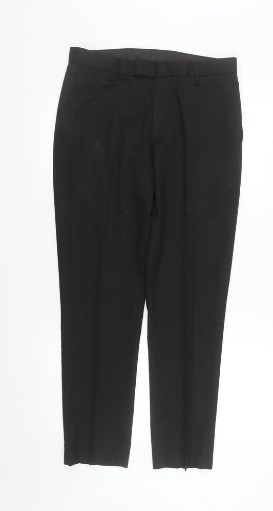 George Men's Black Dress Trousers Size 32R Formal Work Pants