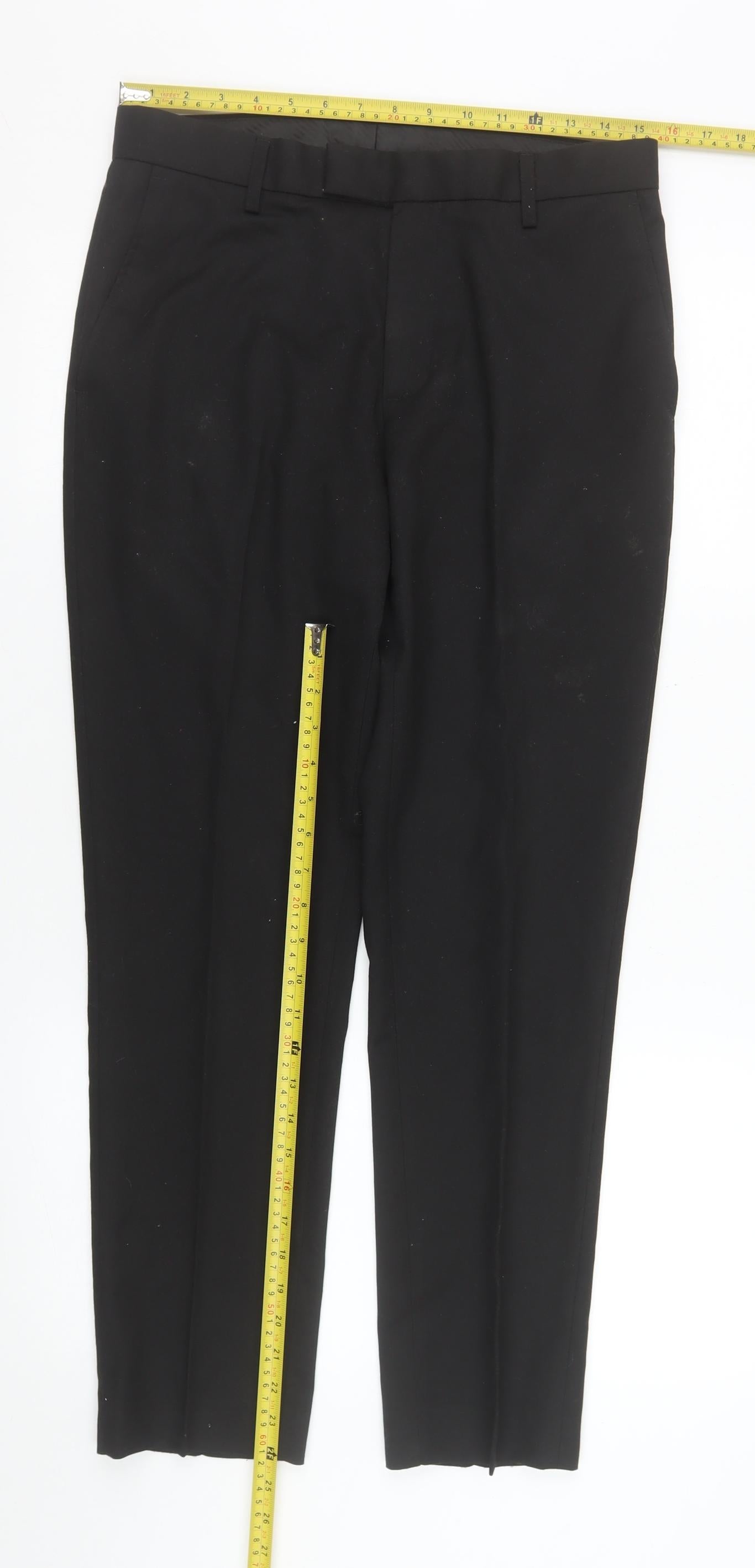 George Men's Black Dress Trousers Size 32R Formal Work Pants