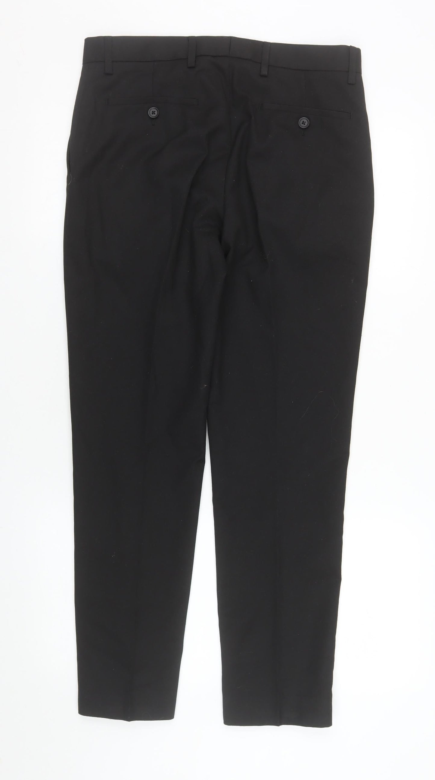 George Men's Black Dress Trousers Size 32R Formal Work Pants
