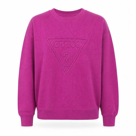 Guess Womens Pink Logo Pullover Sweatshirt Size M UK 8