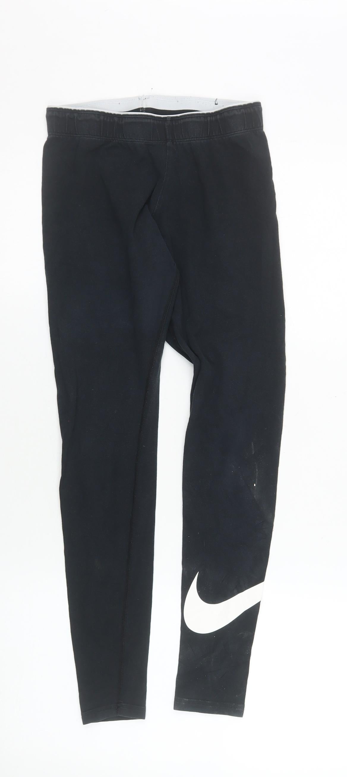 Nike Women's Black S Slim Fit Leggings - Cotton Stretch Activewear